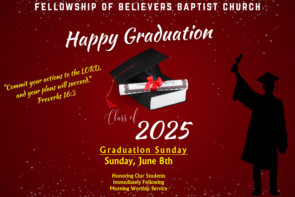Red White Happy Graduation Class of 2025
